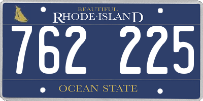 RI license plate 762225