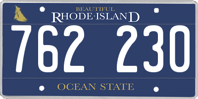 RI license plate 762230