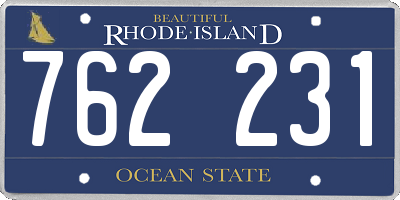 RI license plate 762231