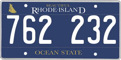 RI license plate 762232
