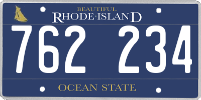 RI license plate 762234