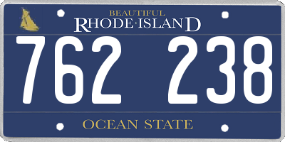 RI license plate 762238