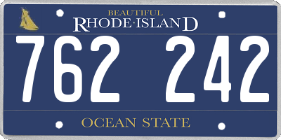 RI license plate 762242