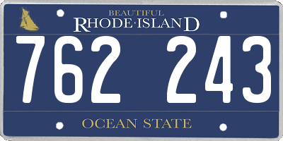 RI license plate 762243
