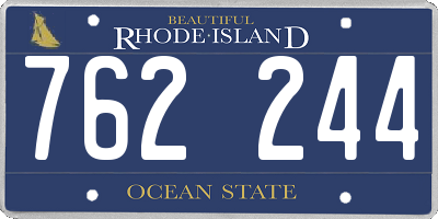 RI license plate 762244