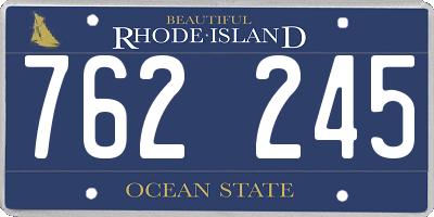 RI license plate 762245