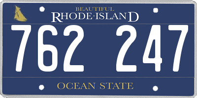 RI license plate 762247