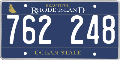 RI license plate 762248
