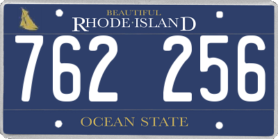 RI license plate 762256