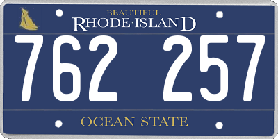 RI license plate 762257