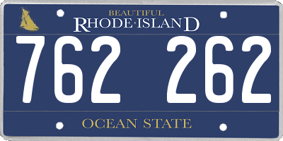 RI license plate 762262