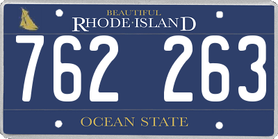 RI license plate 762263
