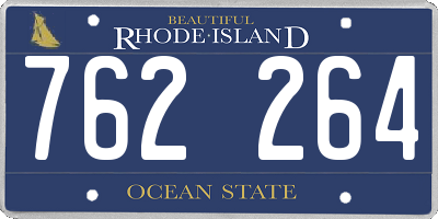RI license plate 762264