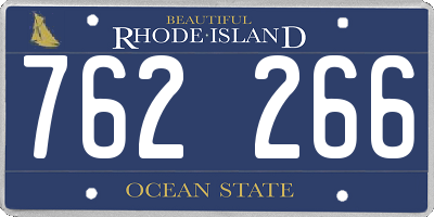 RI license plate 762266