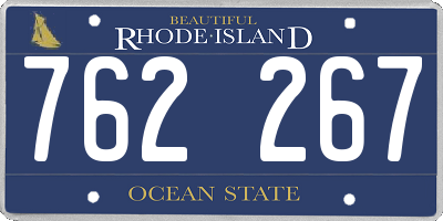 RI license plate 762267