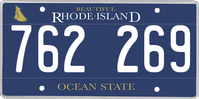RI license plate 762269