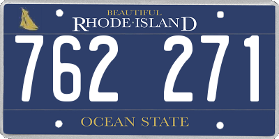 RI license plate 762271