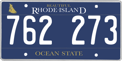 RI license plate 762273
