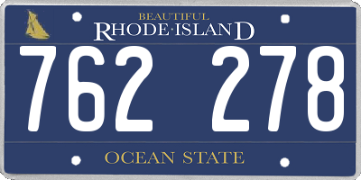 RI license plate 762278