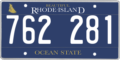 RI license plate 762281
