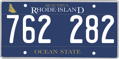 RI license plate 762282