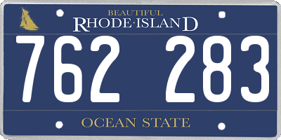 RI license plate 762283
