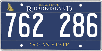 RI license plate 762286