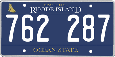 RI license plate 762287