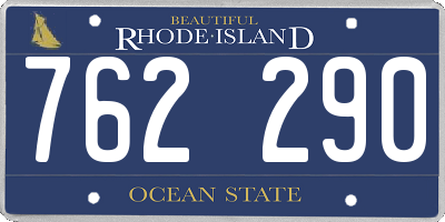 RI license plate 762290