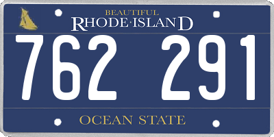 RI license plate 762291