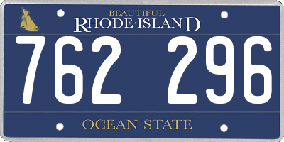 RI license plate 762296