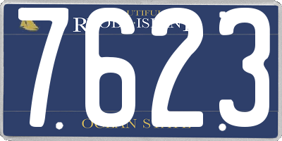 RI license plate 7623