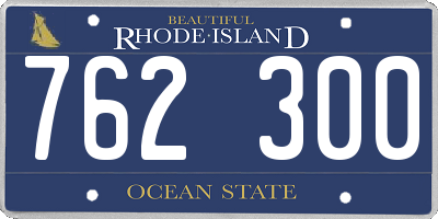 RI license plate 762300