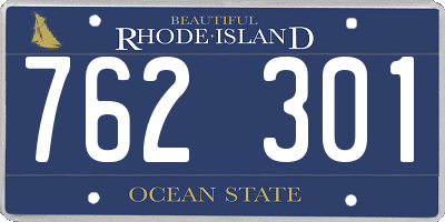 RI license plate 762301