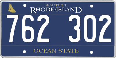 RI license plate 762302
