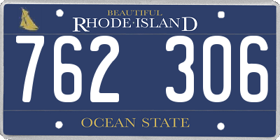 RI license plate 762306