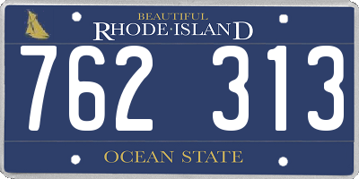RI license plate 762313