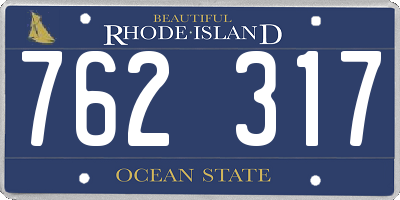 RI license plate 762317