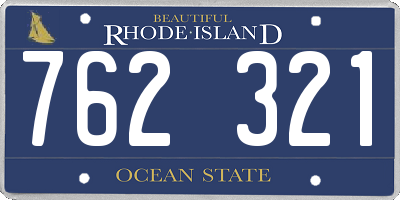 RI license plate 762321