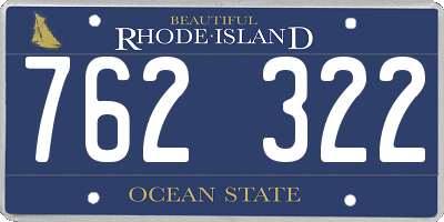 RI license plate 762322