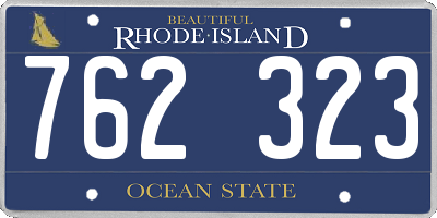 RI license plate 762323