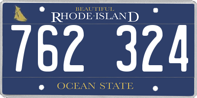 RI license plate 762324