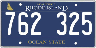 RI license plate 762325
