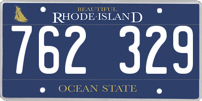 RI license plate 762329