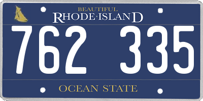 RI license plate 762335