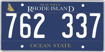 RI license plate 762337