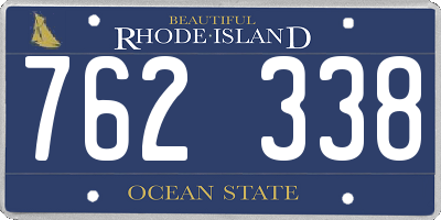 RI license plate 762338