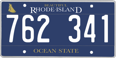 RI license plate 762341