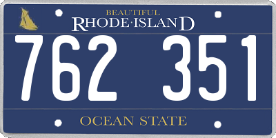 RI license plate 762351