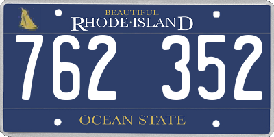 RI license plate 762352